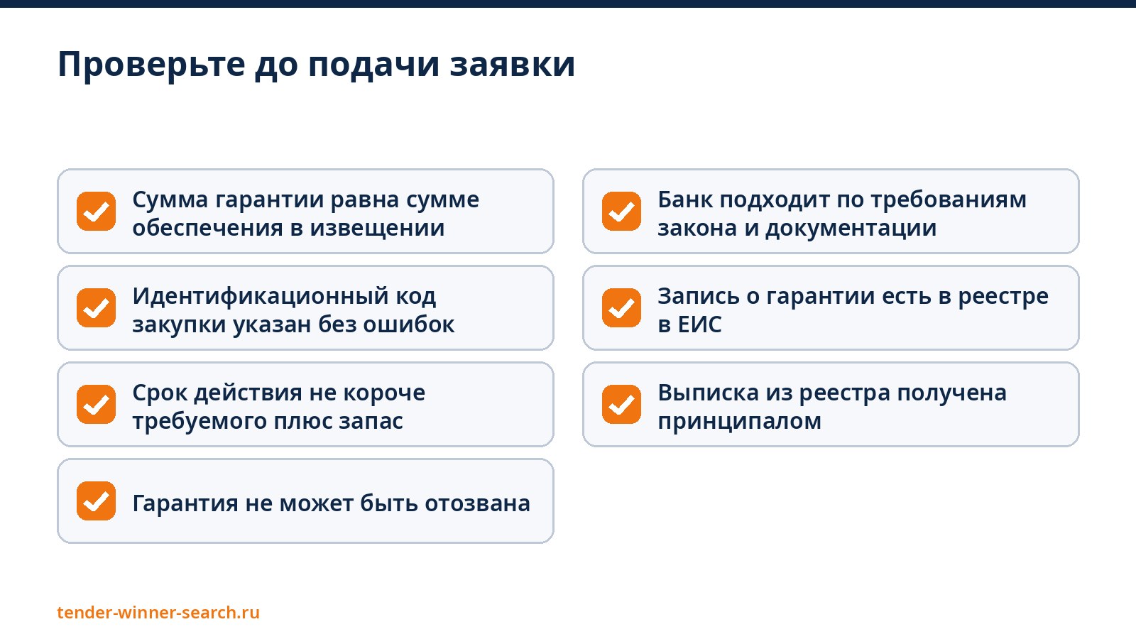 Что проверить до подачи заявки