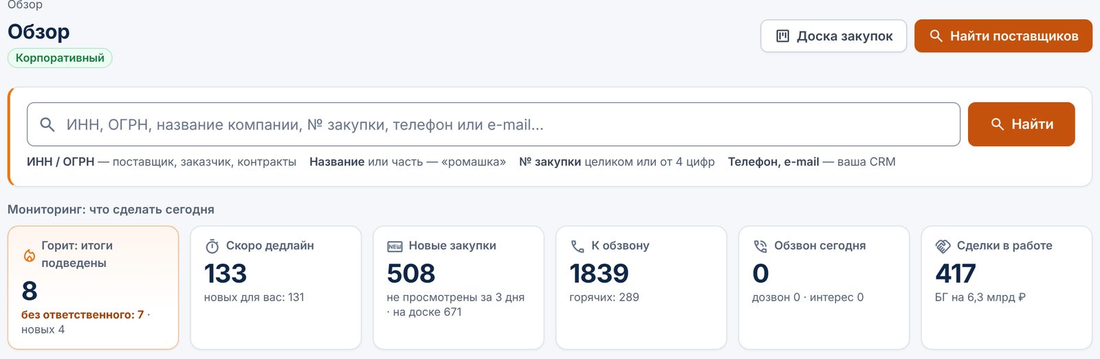 Обзор кабинета